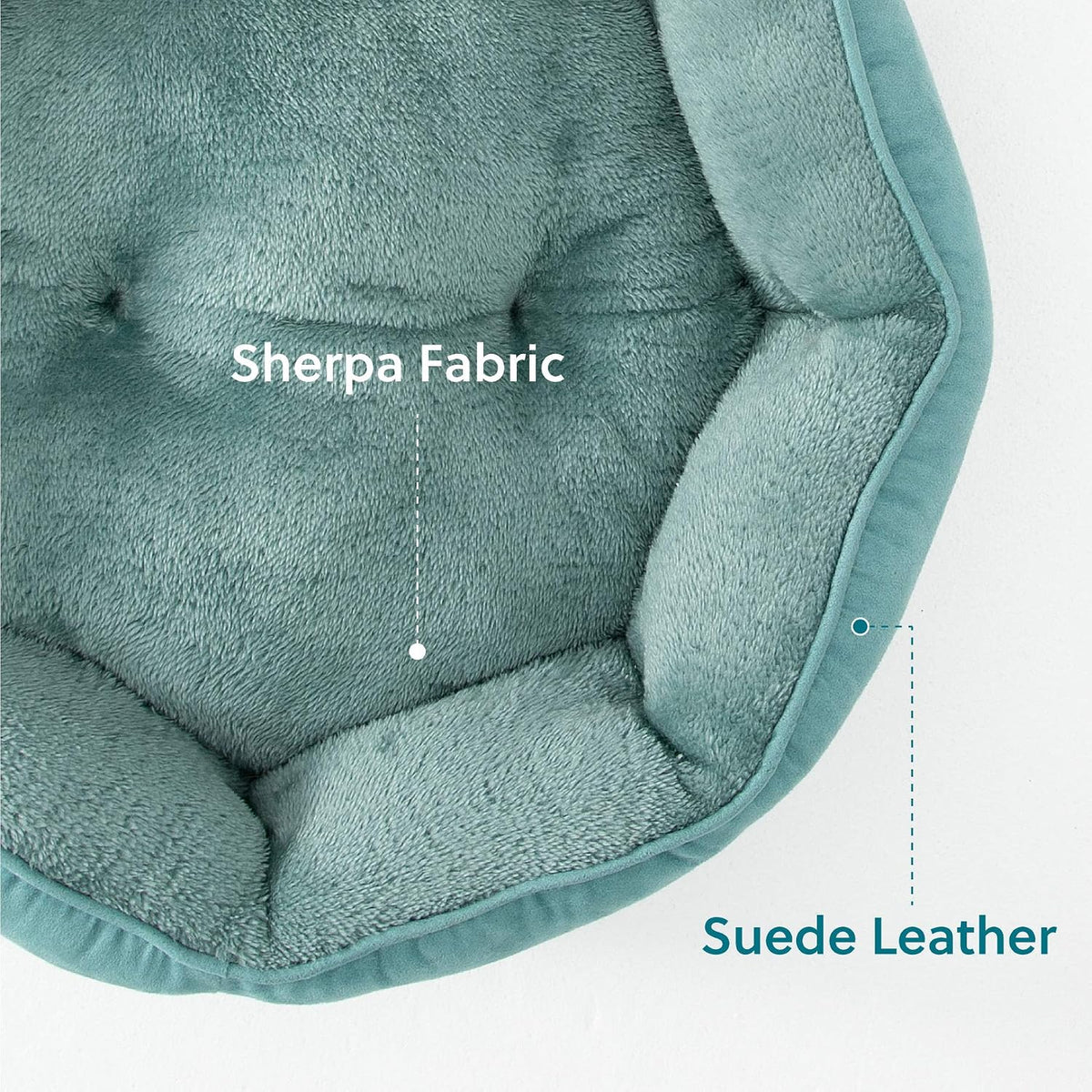 Bedsure Small Dog Bed Washable, Round Cat Beds for Indoor Cats - 20"L x 19"W x 6"Th / Washed Blue - image 4