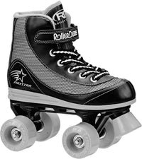 Roller Derby Firestar Youth Skates for Girls, Boys, Beginners - Black/Gray / 12