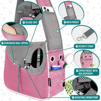 PetAmi Dog Sling Carrier for Small Dog - Pink - image 3