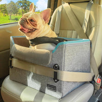 PETSFIT Dog Car Seats for Small Dogs, Patented Safety Buckles - Oxford Cloth / Grey