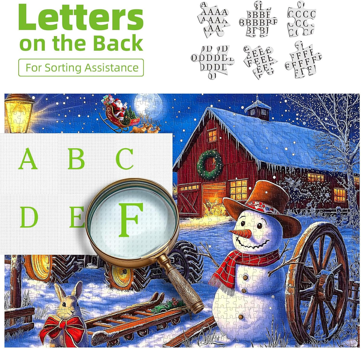 Vintage Paint Hummingbird Flower 500 Piece Puzzles for Adults - Colorful-500 Piece-christmas Snowman / 23" X 15" - image 3