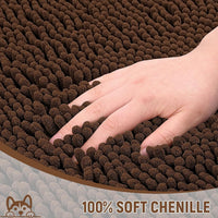Absorbent Dog Door Mat for Muddy Paws - 60"L x 24"W x 1" Th / Brown - image 3