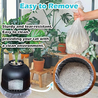 50 Pack Litter Box Liners Compatible with Lifewit Litter Box Cat, Elastic Band Trash Bags for Disposal of Cat Waste, Waterproof and Leak Proof (Clear)