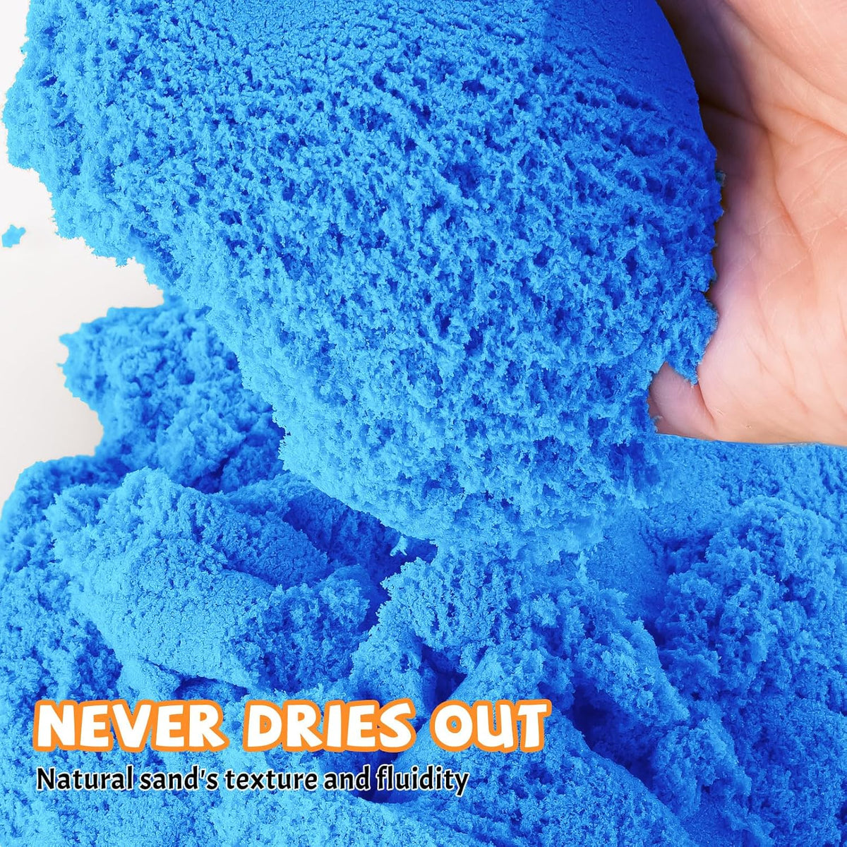 NiToy FlexiSand 11lbs Toy Sand 5 Colors Self-Sticking Non-Toxic - Vibrant Colors - image 3