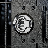 Heavy Duty Fully Collapsible Powder-Coated Aluminum Dog Crate - Large (Black)