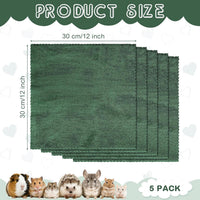 SmoothNovelty 5 Pcs Waterproof Guinea Pig Cage Liner - Dark Green / 12" X 12" / Classic - image 2
