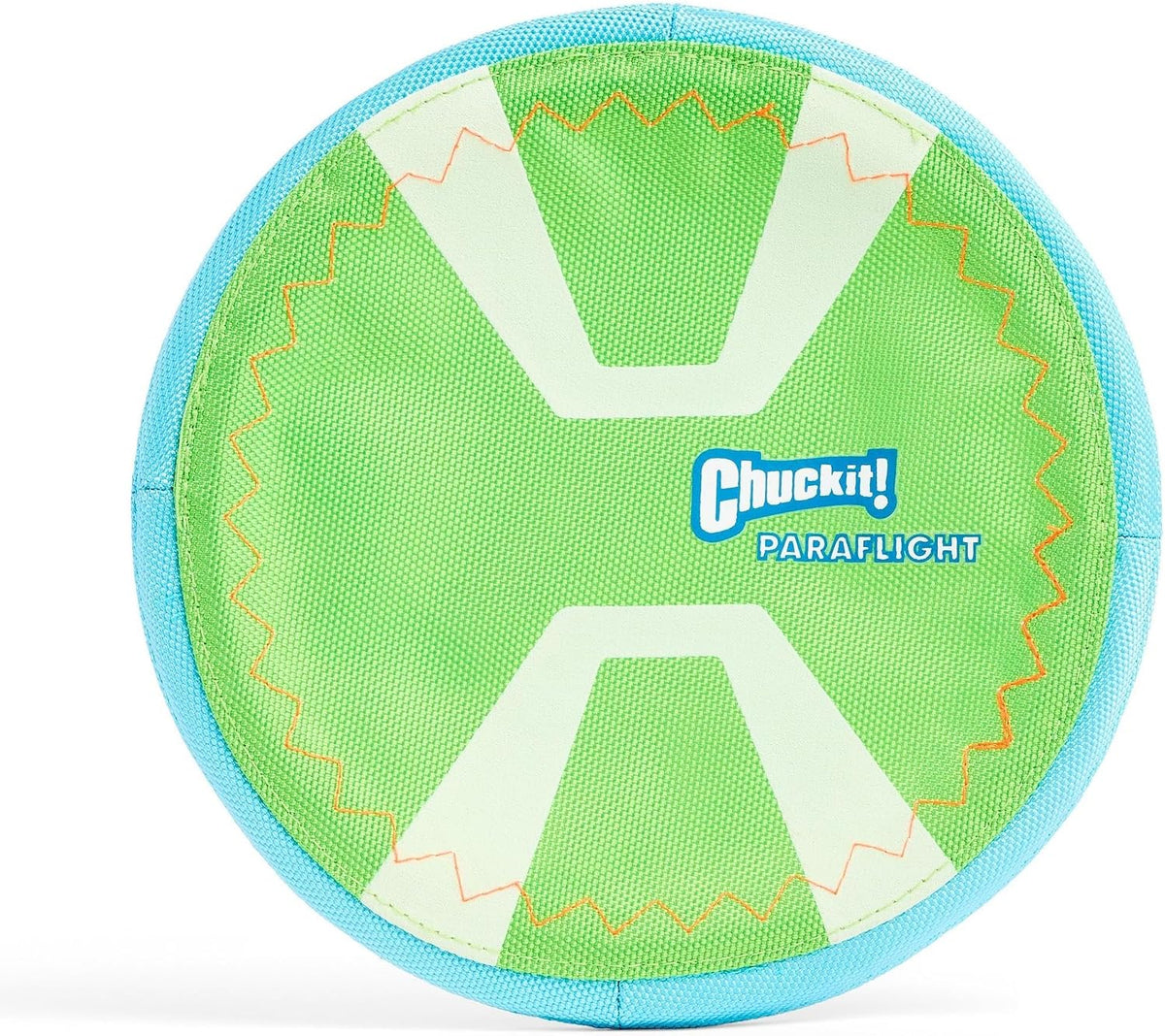 Chuckit! Paraflight Flying Disc Dog Toy, Floats, Size Large - Large / Green/Max Glow