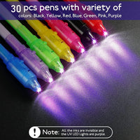 DazSpirit 36 invisible ink pens with built-in UV light, animal cards and gift bags - view 7