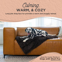 Best Friends by Sheri Dog Blanket, Shag Faux Fur - Dark Brown / 30" x 40" - image 4