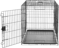 Amazon Basics Durable,Foldable Metal Wire Dog Crate with Tray, Double Door, 42 x 28 x 30 in, Black