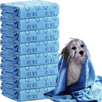 Peryiter 8 Pcs Dog Drying Towels Bulk 55'' x 28'' Pet Grooming - Blue
