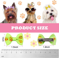 YAKA 60PCS Cute Puppy Dog Small Bowknot Hair Bows with Metal Clips - 60Pcs Dog Bows with Clips - image 3