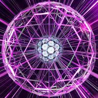 VAT19 Original Kaleido-Sphere mirrored tetrahedron kaleidoscope with sphere on top - view 3