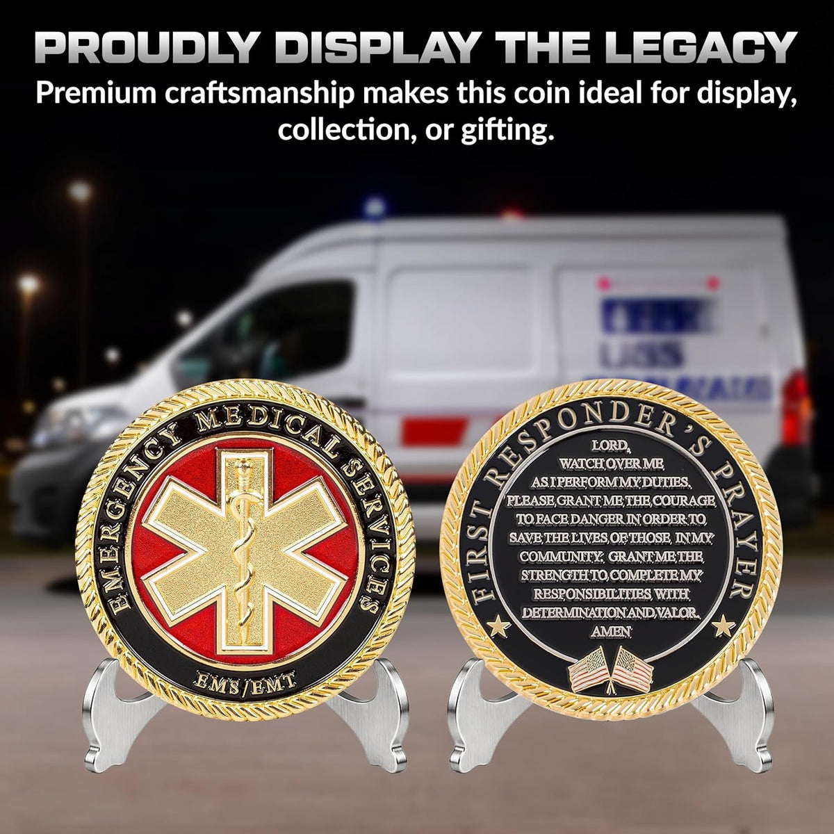 Military Gift Shop Air Force Armed Forces Prayer Coin - Emt - image 3