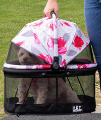 Pet Gear No-Zip View 360 Pet Carrier & Car Seat, 15" - Hibiscus / 20.0"L x 12.0"W x 18.5"H