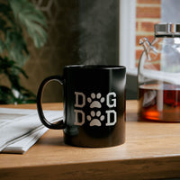 Dog Dad Black Mug