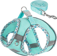 Dog Harness and Leash Set No Pull Reflective Step In Adjustable Small Dogs Cats