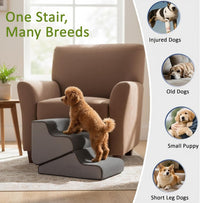 Dog Ramp for Bed Foldable 2 in 1 Stairs Foam Non Slip Pet Steps