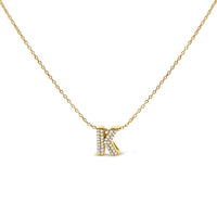 10K White Gold Diamond Accent "A" Initial Bubble Pendant Necklace