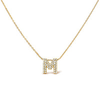 10K White Gold Diamond Accent "A" Initial Bubble Pendant Necklace