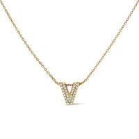 10K White Gold Diamond Accent "A" Initial Bubble Pendant Necklace