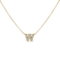 10K White Gold Diamond Accent "A" Initial Bubble Pendant Necklace