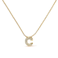 10K White Gold Diamond Accent "A" Initial Bubble Pendant Necklace