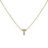 10K White Gold Diamond Accent "A" Initial Bubble Pendant Necklace