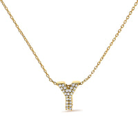 10K White Gold Diamond Accent "A" Initial Bubble Pendant Necklace
