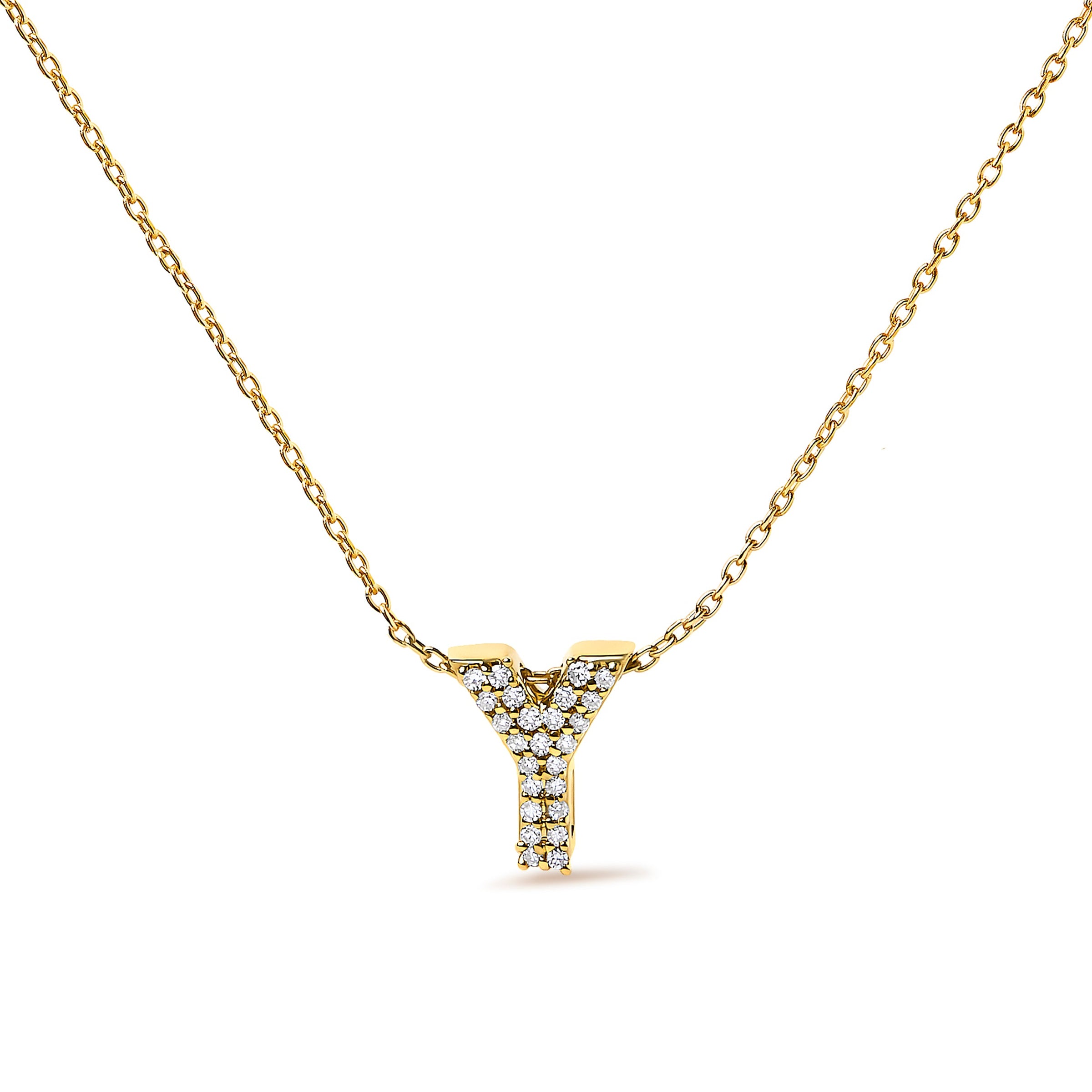 10K White Gold Diamond Accent "A" Initial Bubble Pendant Necklace
