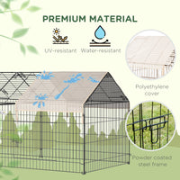 87x41x41-IN Catio Rabbit Guinea Pig Cage Chicken Coop Run, Small Animal Enclousure Outdoor Indoor with Cover and Multipl