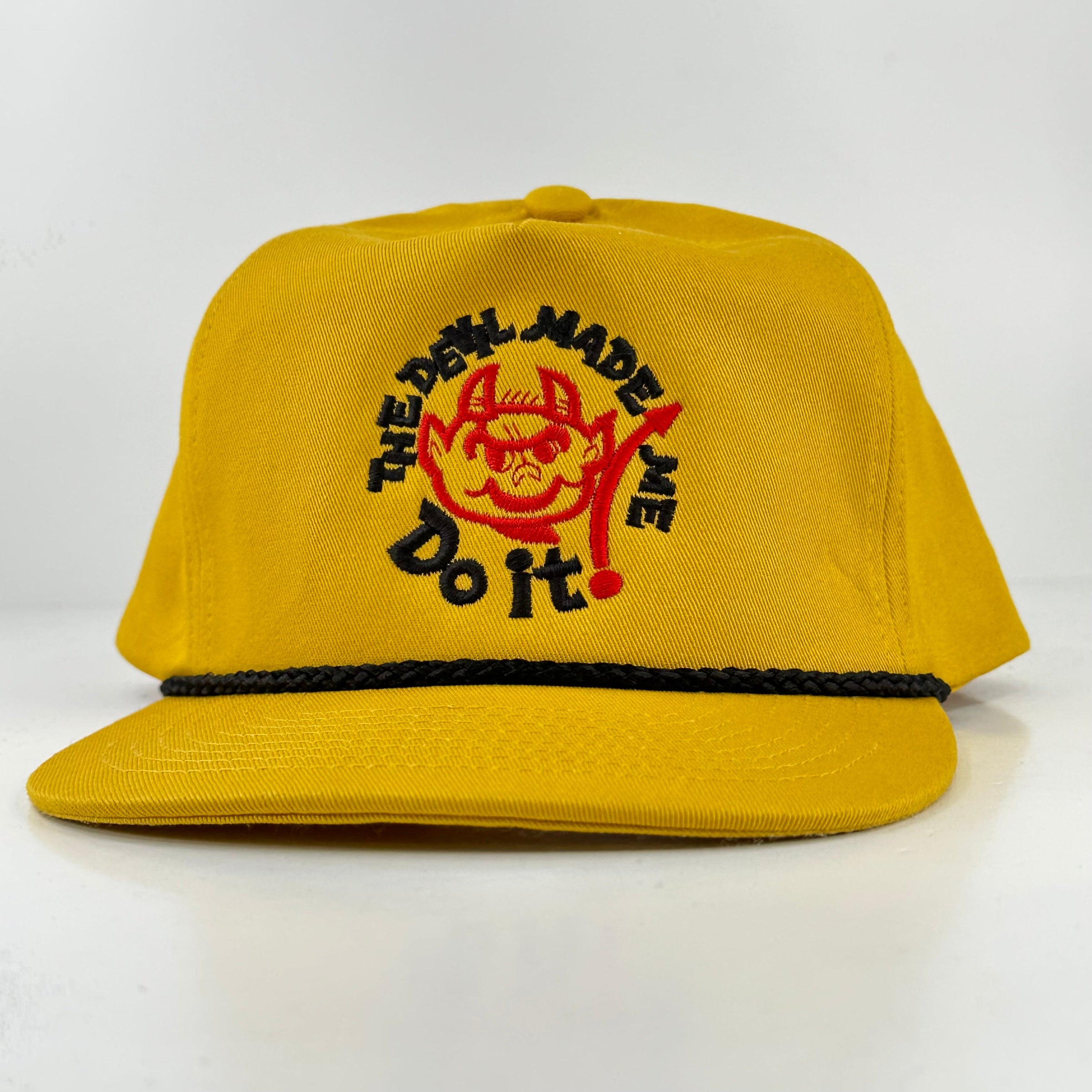 THE DEVIL MADE ME DO IT SNAPBACK Rope Cap Dad Hat Custom Embroidered
