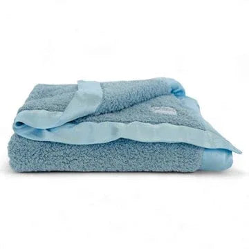 Classic Satin Border Blanket - Powder Blue - BIG FRENCHIES