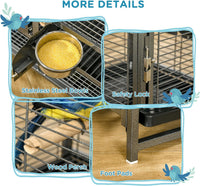18" Heavy Duty Iron Travel Bird Cage Carrier - BIG FRENCHIES