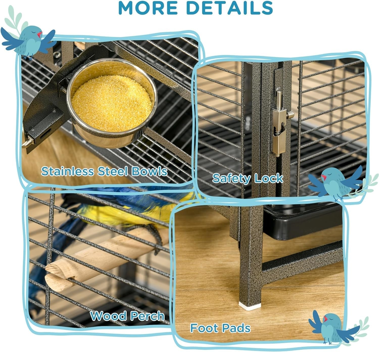 18" Heavy Duty Iron Travel Bird Cage Carrier - BIG FRENCHIES