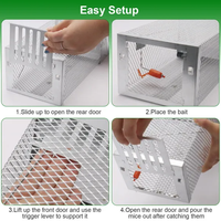 Automatic Continuous Rat Trap Single Door Mouse Cage Humane Live Animal Trap Cage Indoor Outdoor For Small Rodents Mice 
