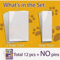 Anti Cat Scratch Protector 12 Pack, 6 Sheets Of 279 358mm And 6 Sheets Of 140 358mm, Single Side Couch Protector, Self A