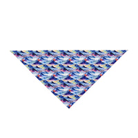 Endless Watercolor Mountain Waves - Pet Bandana Pet Zen
