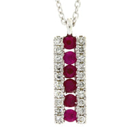 .30ct Ruby Diamond Fashion Pendants 14KT White Gold