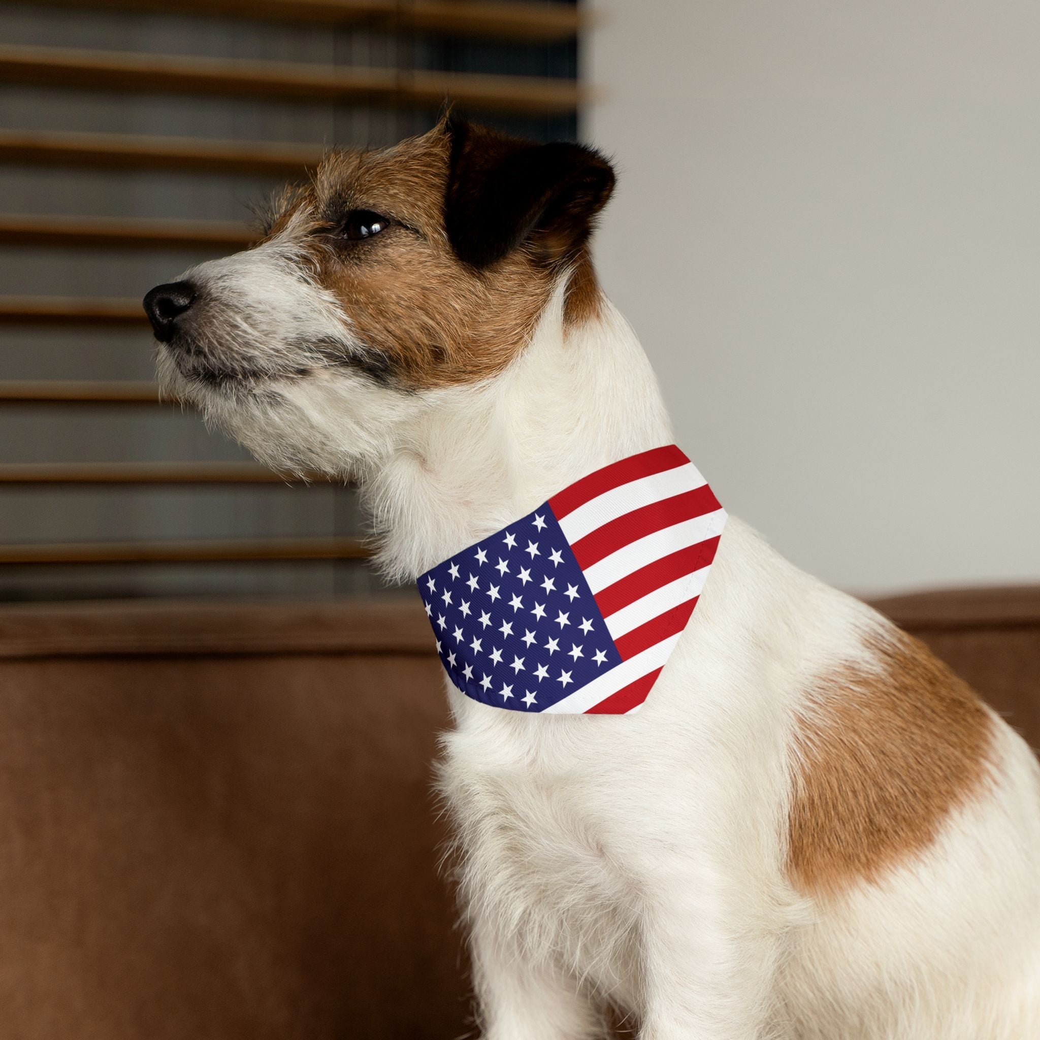 Patriotic American Flag Pet Bandana – Celebrate Veterans Day in Style - BIG FRENCHIES