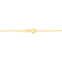 10K Yellow Gold 1/4 cttw Prong Set Round-Cut Diamond Open Heart 18" Pendant Necklace (K-L Color, I1-I2 Clarity)