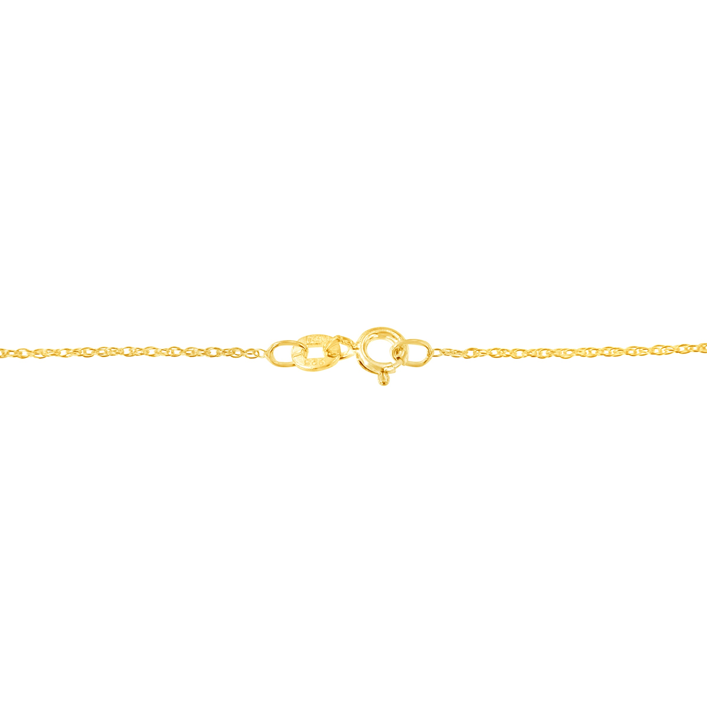 10K Yellow Gold 1/4 cttw Prong Set Round-Cut Diamond Open Heart 18" Pendant Necklace (K-L Color, I1-I2 Clarity)
