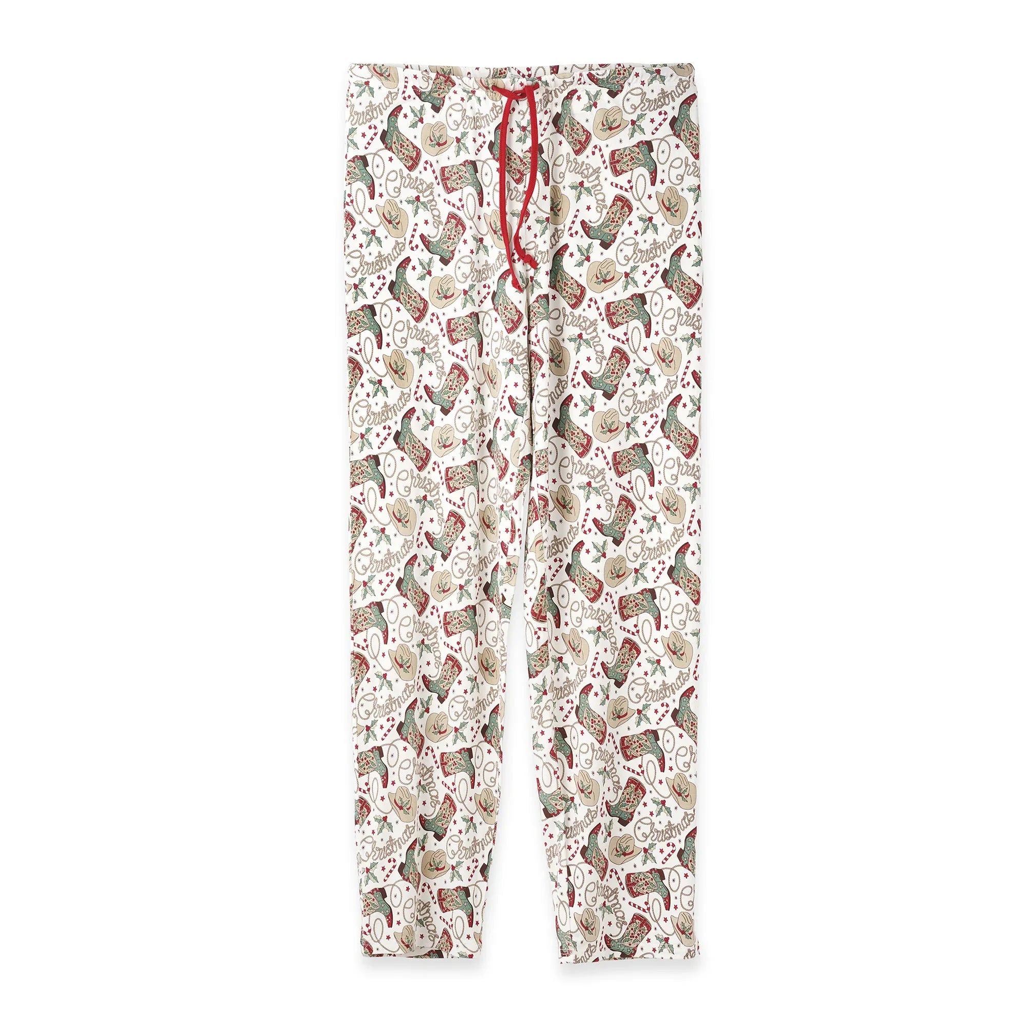 Western Christmas Adult Pajama Pants – Soft Bamboo Unisex
