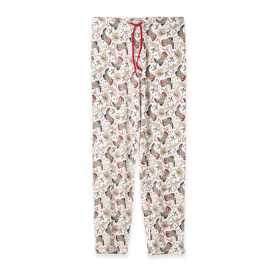 Western Christmas Adult Pajama Pants – Soft Bamboo Unisex