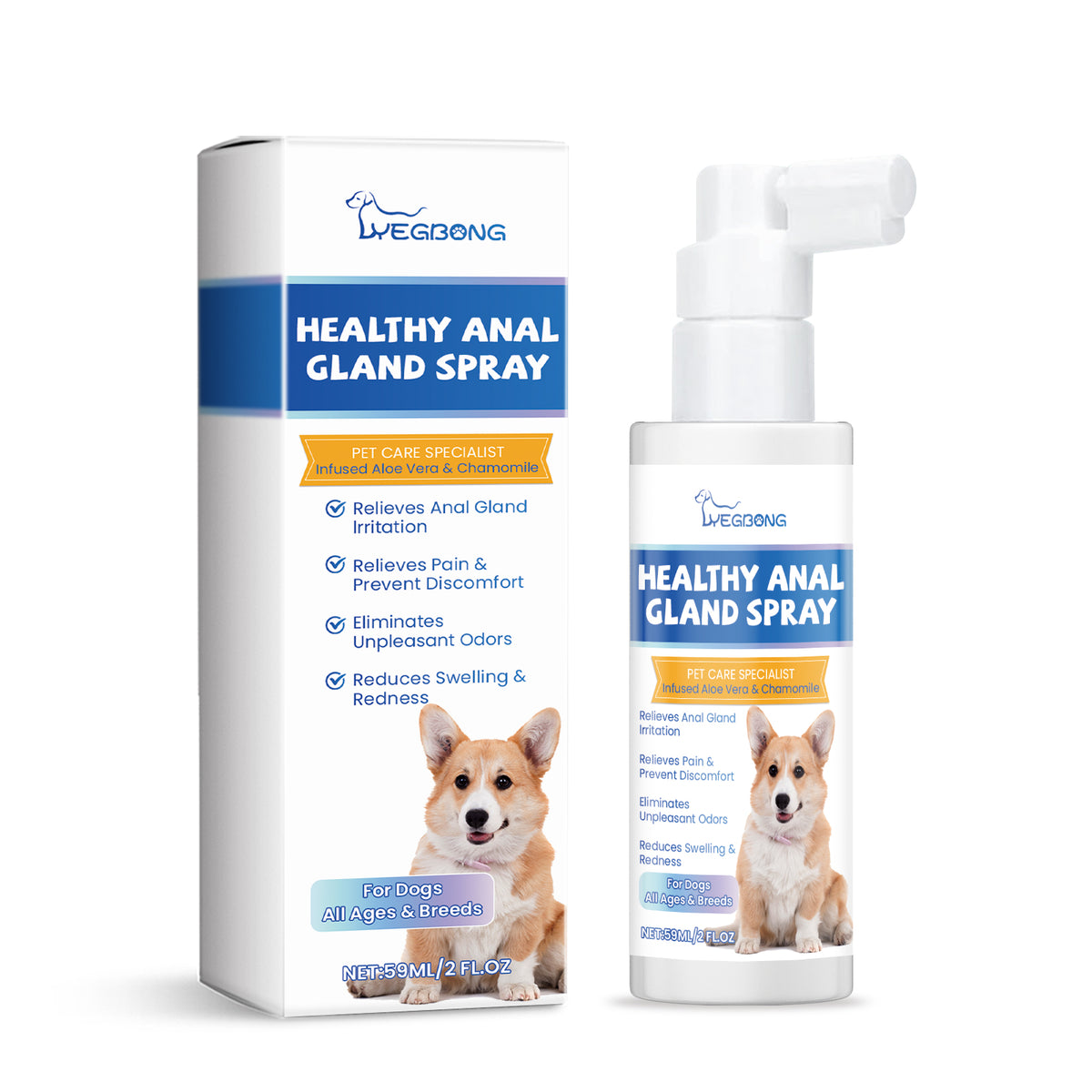 Healthy Gland Spray For Dogs, Dog Gland Care Spray For Infection Prevention, Reduce Itching Swelling & Bad Odor, Pet Gla