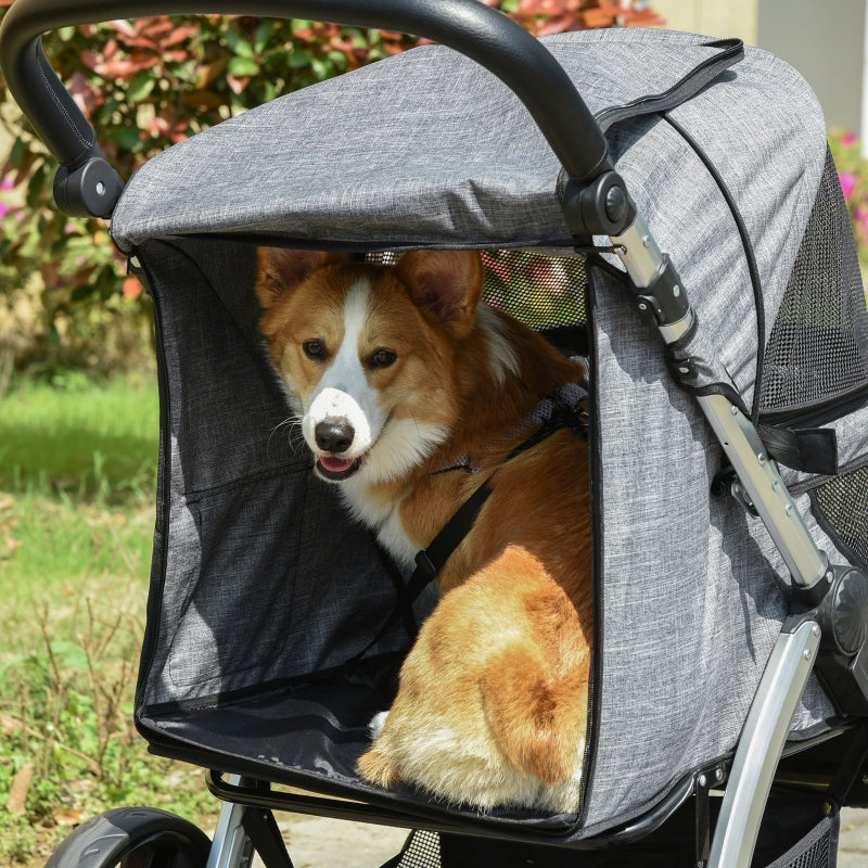 Travel Pet Stroller with Adjustable Handlebar - BIG FRENCHIES