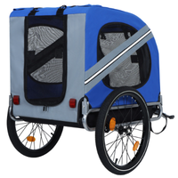 Large Folding Bike Trailer For Dogs 120LB Capacity All-Terrain Pet Carrier, Durable Steel Frame For Cycling, Jogging, Ca