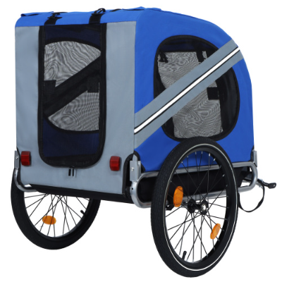 Large Folding Bike Trailer For Dogs 120LB Capacity All-Terrain Pet Carrier, Durable Steel Frame For Cycling, Jogging, Ca