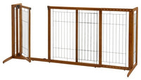 Richell Deluxe Freestanding Pet Gate Medium with Walk-Thru Door - Fits 61.8 to 90.2 Inch Openings, 28.1 Inch High
