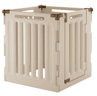 Richell Convertible Indoor Outdoor 4 Panel Pet Playpen - 3-in-1 Plastic Playpen, Gate and Divider for Pets 6 to 40 lb